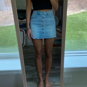 American Eagle High Rise Denim Skirt Size 6